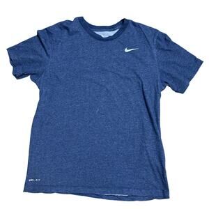 NIKE TEE SHIRT M MEDIUM BLUE DRI FIT WORKOUT TSHIRT HIKING OUTDOOR USED